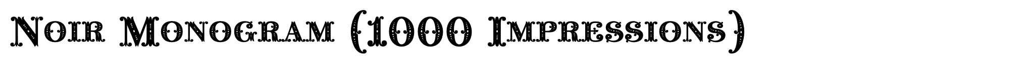 Noir Monogram (1000 Impressions) image
